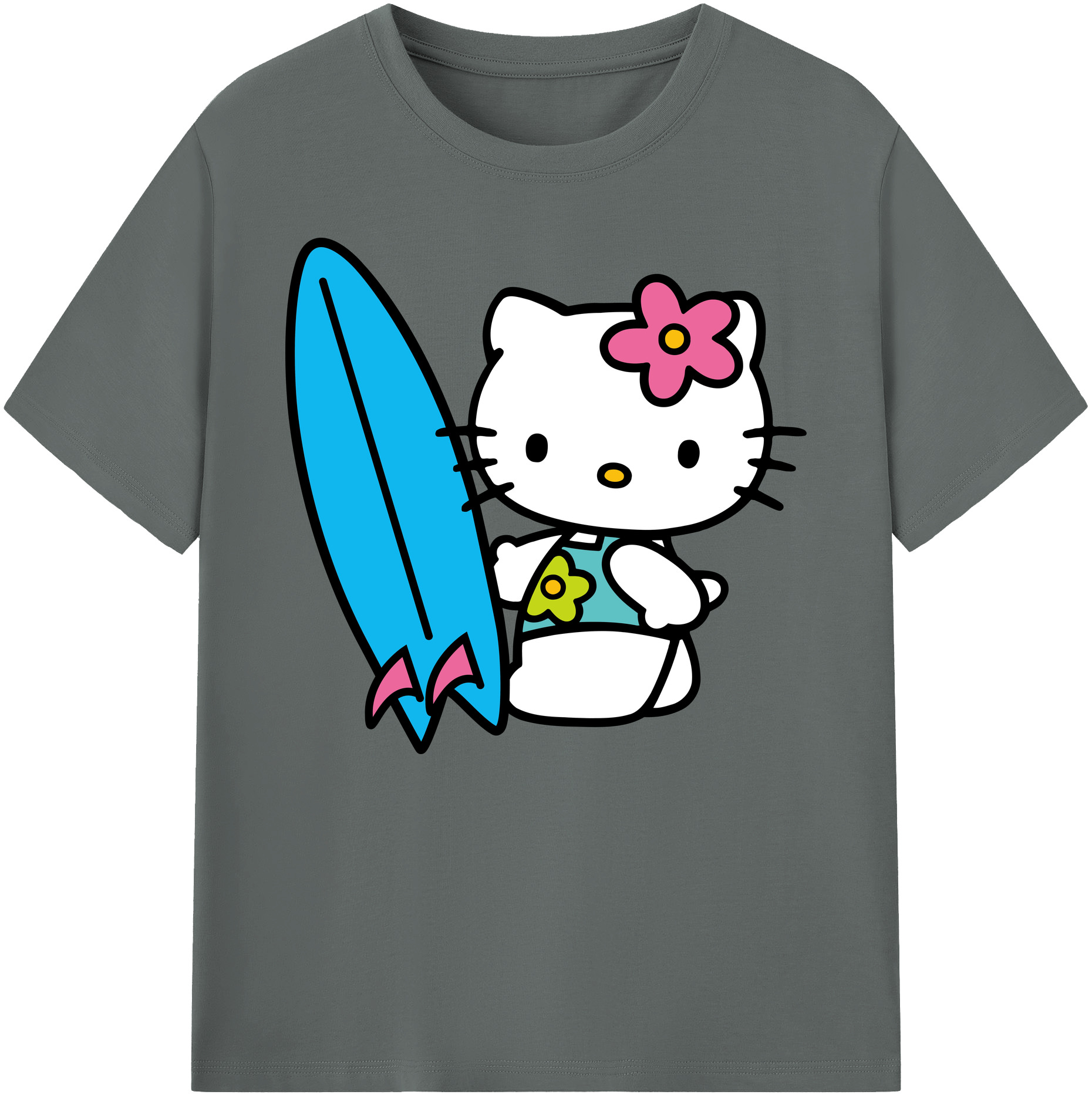 （画像用） Hello Kitty ハローキティ 綿100％ メンズ半袖Tシャツ｜肌触りやわらか＆通気性